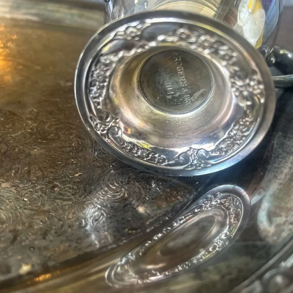 Rogers & Bro 2301 Coffee Pot 2304 Creamer 2303 Creamer & Platter Needs Cleaned